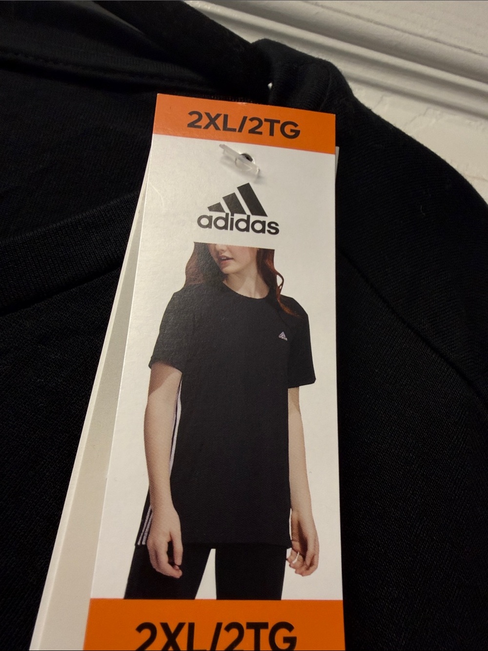 adidas Black Women's Crew Neck Tee with Small Logo